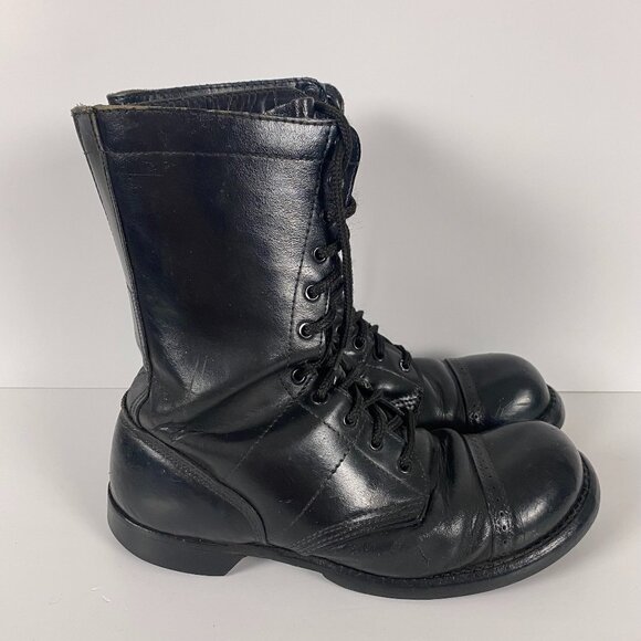 Men's Black Leather Boots - Picture 1 of 13